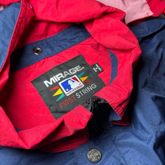 Vintage 90s MLB New York Yankees Mirage Parka Jacket Trench Coat Windbreaker Zip - Picture 7 of 9